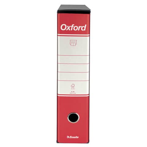Registratore con custodia Esselte G85 Oxford protocollo 29,5x35 cm - dorso 8 cm rosso - 390785160